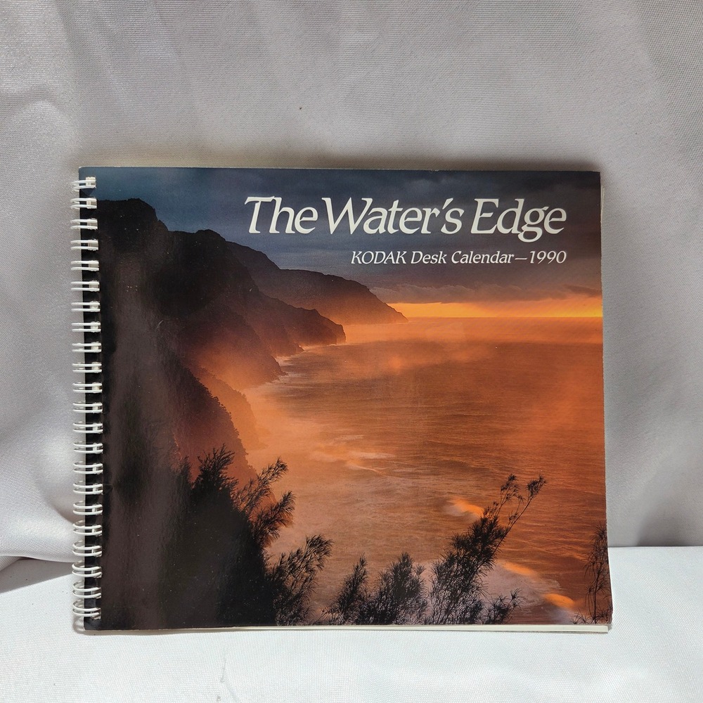 Vintage 1990 Kodak Desk Calendar The Water's Edge Nature Photograph Book AC-118S